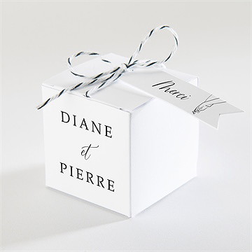 Boîte de dragées mariage belle esquisse