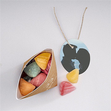 Boîte surprise mariage kraft épuré - Intérieur de la boîte