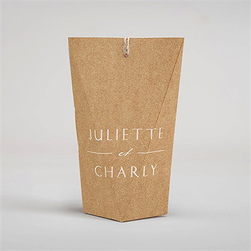 Boîte surprise mariage kraft épuré - Dos de la boîte