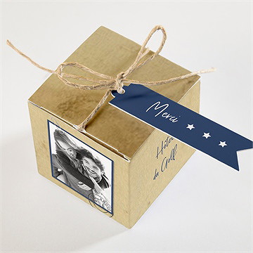 Boîte de dragées mariage notre télégramme - Dessus de la boîte