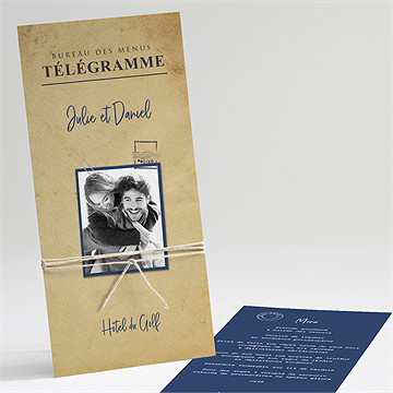 Menu mariage notre télégramme