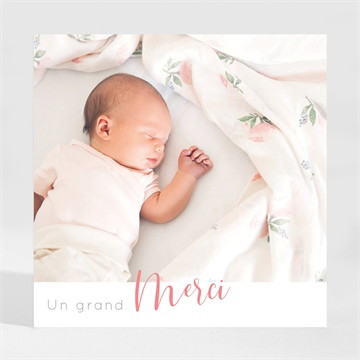 Remerciement naissance jolie mosaïque