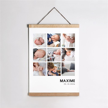 Affiche naissance éclats de vie dorure