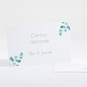 Carton réponse mariage tourbillonnant
