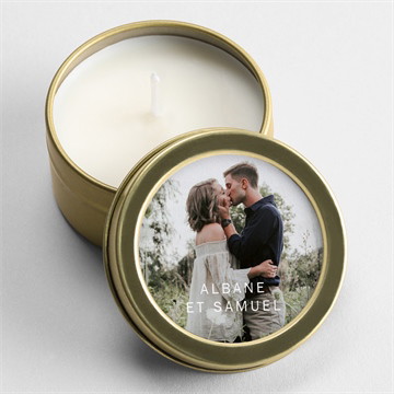 Bougie mariage vert laurier