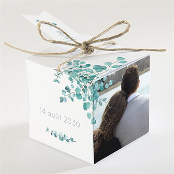 Boîte de dragées mariage tourbillonnant - Dos de la boîte