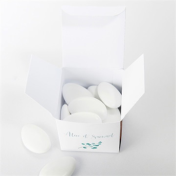 Boîte de dragées mariage tourbillonnant - Intérieur de la boîte