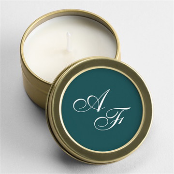 Bougie mariage monogramme