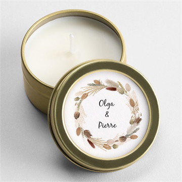 Bougie mariage notre bouquet d'automne