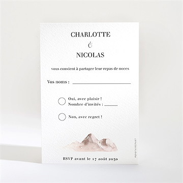 Carton réponse mariage la savane - Dos du carton