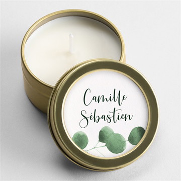 Bougie mariage fraîcheur végétale