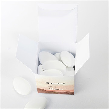 Boîte de dragées mariage la savane - Intérieur de la boîte