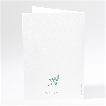 Menu mariage tourbillonnant - Dos du menu