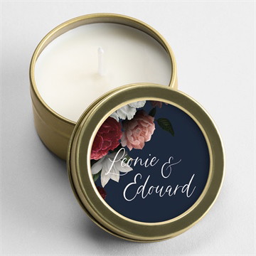 Bougie mariage fleurs de nuit