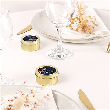 Bougie mariage fleurs de nuit - Mise en situation