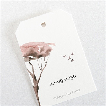 Etiquette mariage la savane - Dos de l'étiquette