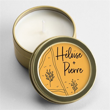 Bougie mariage bohême chic