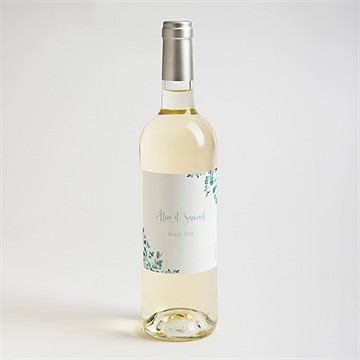 Etiquette de bouteille mariage tourbillonnant - Mise en situation