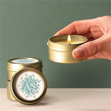 Bougie mariage tourbillonnant - Bougie allumée