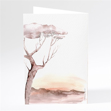 Menu mariage la savane - Dos du menu