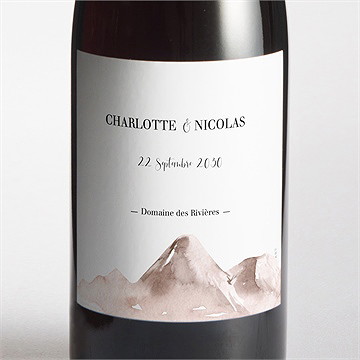 Etiquette de bouteille mariage la savane