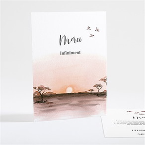 Remerciement mariage la savane