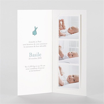 Faire-part naissance douce sieste - Intérieur du faire-part