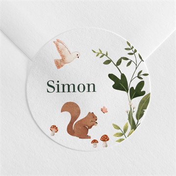 Sticker naissance petite jungle