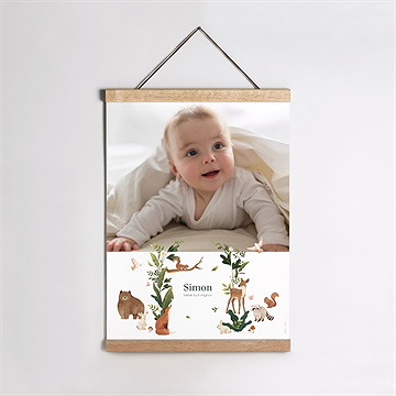 Affiche naissance petite jungle