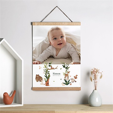 Affiche naissance petite jungle - Mise en situation
