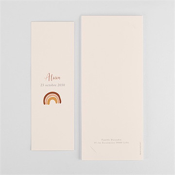 Faire-part naissance enfantine - Dos du faire-part