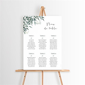 Plan de table mariage douceur du pinceau