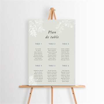 Plan de table mariage esperluette