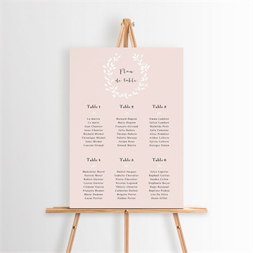 Plan de table mariage médaillon