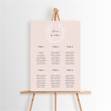 Plan de table mariage médaillon