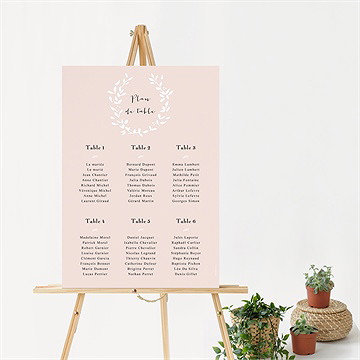 Plan de table mariage médaillon - Mise en situation