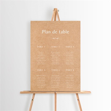 Plan de table mariage bohème écolo arche