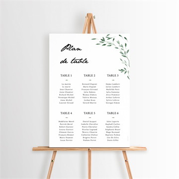 Plan de table mariage a l'ombre de l'olivier