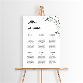 Plan de table mariage a l'ombre de l'olivier