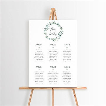 Plan de table mariage semer notre amour