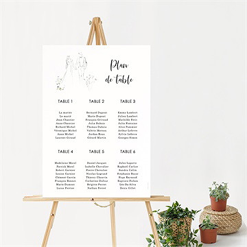 Plan de table mariage complicité - Mise en situation