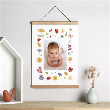 Affiche naissance harmonie d'automne - Mise en situation