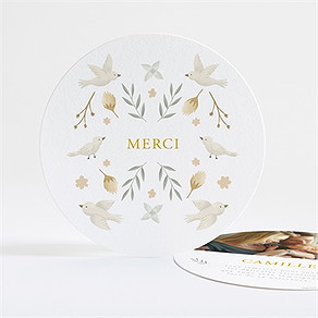 Remerciement naissance célébration ronde