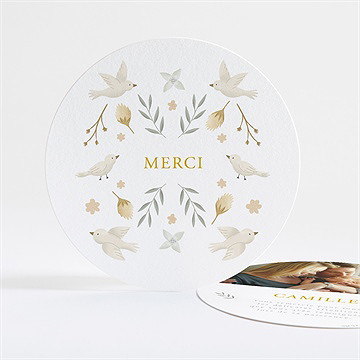 Remerciement naissance célébration ronde