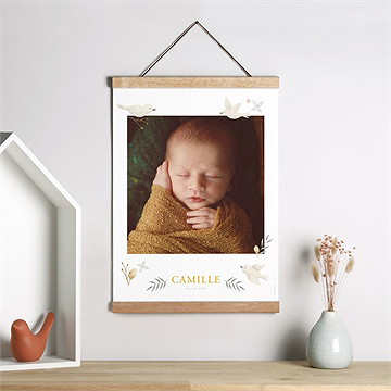 Affiche naissance célébration - Mise en situation