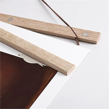 Affiche naissance célébration - Détail des supports en bois