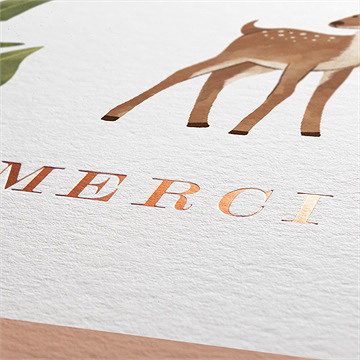 Remerciement naissance tendre eveil - Marquage à chaud CUIVRE