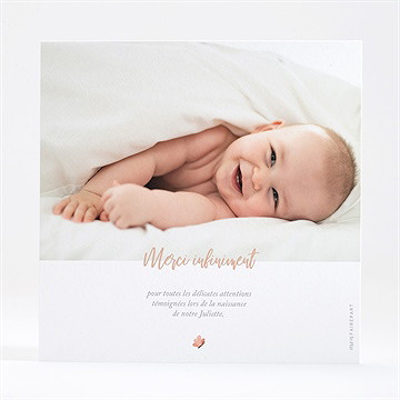 Remerciement naissance tendre eveil - Dos de la carte