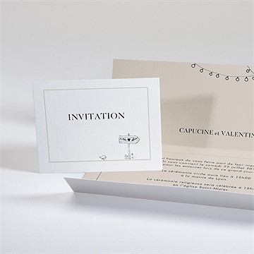 Faire-part mariage vélo au vent ! - Intérieur du faire-part