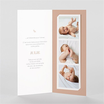 Faire-part naissance espiègle - Intérieur du faire-part